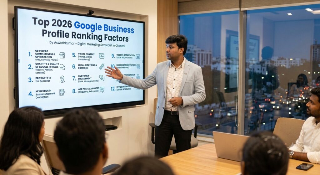 Top 2026 Google Business Profile Ranking Factors -by Aswathkumar – SEO Consultant in Chennai