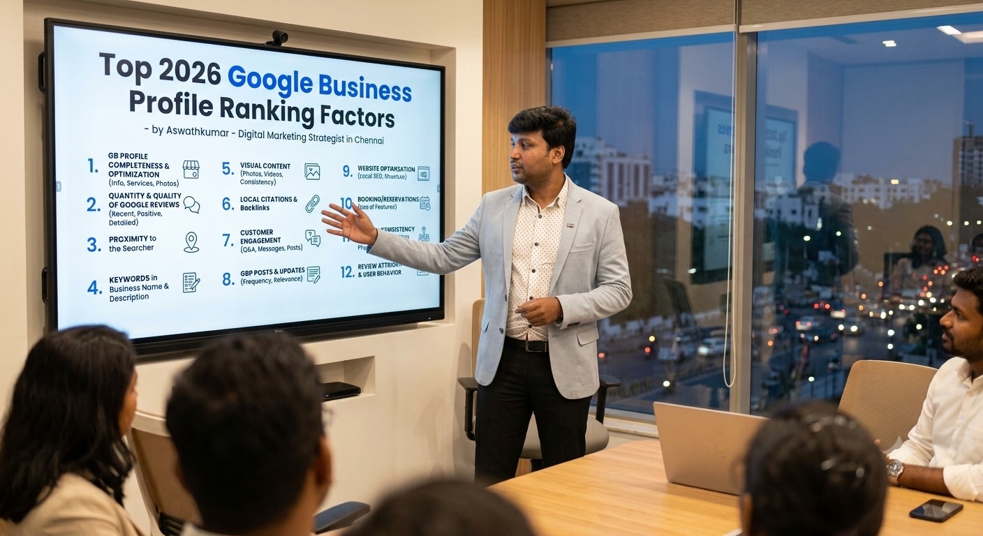 Top 2026 Google Business Profile Ranking Factors -by Aswathkumar – SEO Consultant in Chennai